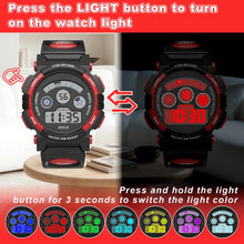 Glowing Red Boys Digital Watch