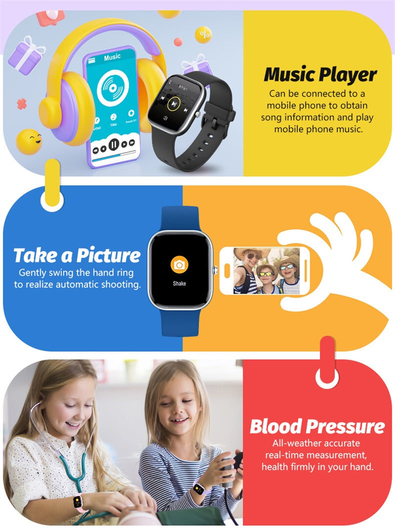 Kids Fitness Tracker with Round Button Kids Watches NZ