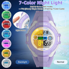 Girls Lavender Sporty Digital Watch