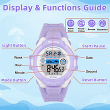 Girls Lavender Sporty Digital Watch