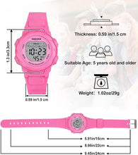 Rosa Pink Girls Digital Watch