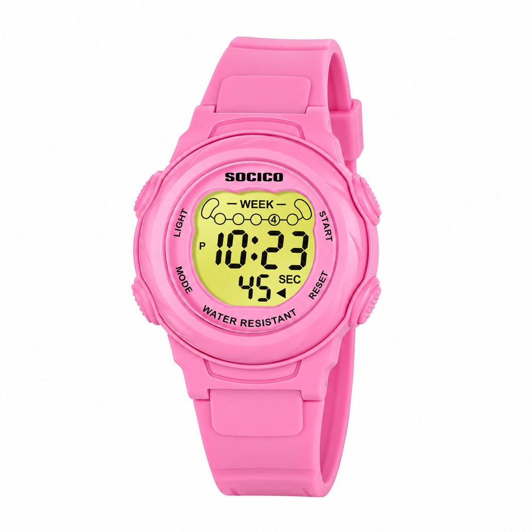 Rosa Pink Girls Digital Watch