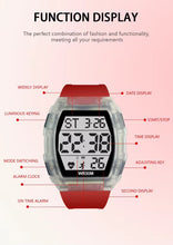 Boys and Girls Transparent Case Digital Watch