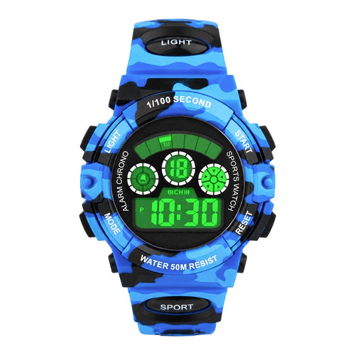Large Face Camo Digital Watch