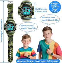 Large Face Camo Digital Watch