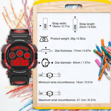 Glowing Red Boys Digital Watch
