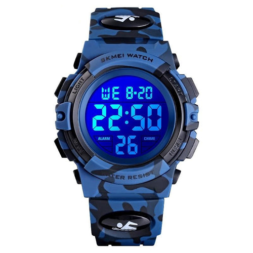 Large Face Digital Watch Camo Style