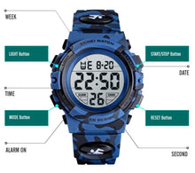 Large Face Digital Watch Camo Style
