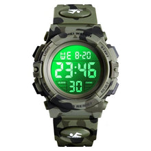 Large Face Digital Watch Camo Style